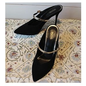 * Host Pick * NWOT Michael Kors Tiegan Black Suede Mules